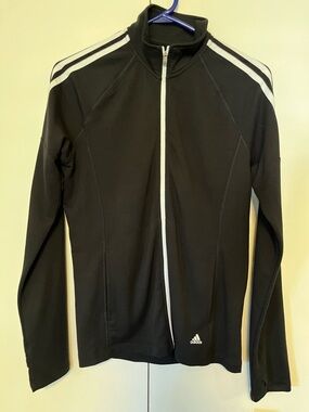 adidas Black Women's Full-Zip French Terry